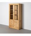 VITRINA NATURAL MADERA MINDI SALÓN 90 X 40 X 180 CM