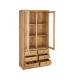 VITRINA NATURAL MADERA MINDI SALÓN 90 X 40 X 180 CM
