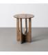MESA AUXILIAR MARRÓN MADERA-CRISTAL 40 X 40 X 51 CM