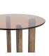 MESA AUXILIAR MARRÓN MADERA-CRISTAL 40 X 40 X 51 CM
