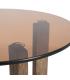 MESA AUXILIAR MARRÓN MADERA-CRISTAL 40 X 40 X 51 CM