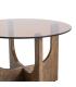MESA CENTRO MARRÓN MADERA-CRISTAL 60 X 60 X 41 CM