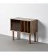 MUEBLE AUXILIAR MARRÓN MADERA-CRISTAL 80 X 38 X 70 CM