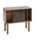 MUEBLE AUXILIAR MARRÓN MADERA-CRISTAL 80 X 38 X 70 CM