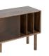 MUEBLE AUXILIAR MARRÓN MADERA-CRISTAL 80 X 38 X 70 CM