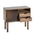 MUEBLE AUXILIAR MARRÓN MADERA-CRISTAL 80 X 38 X 70 CM