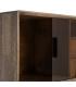 MUEBLE AUXILIAR MARRÓN MADERA-CRISTAL 80 X 38 X 70 CM