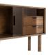 MUEBLE AUXILIAR MARRÓN MADERA-CRISTAL 80 X 38 X 70 CM