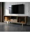 MUEBLE TV MARRÓN MADERA-CRISTAL 150 X 40 X 55 CM