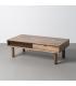 MESA CENTRO MARRÓN MADERA-CRISTAL 120 X 60 X 40 CM
