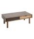 MESA CENTRO MARRÓN MADERA-CRISTAL 120 X 60 X 40 CM