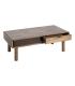 MESA CENTRO MARRÓN MADERA-CRISTAL 120 X 60 X 40 CM