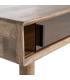 MESA CENTRO MARRÓN MADERA-CRISTAL 120 X 60 X 40 CM