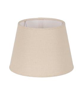 PANTALLA BEIGE TEJIDO ILUMINACIÓN 25 X 25 X 18 CM