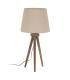 PANTALLA BEIGE TEJIDO ILUMINACIÓN 40 X 40 X 30 CM