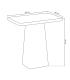 MESA AUXILIAR LACADO CREMA DM SALÓN 60 X 40 X 61 CM