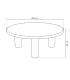 MESA CENTRO LACADO GRANATE DM SALÓN 90 X 90 X 36 CM
