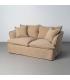 SOFÁ 2 PLAZAS BEIGE OSCURO TEJIDO 181 X 103 X 72 CM