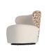 SILLÓN BITEJIDO CREMA-OCRE TEJIDO-MADERA 73 X 68 X 74 CM