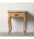 MESITA NATURAL MADERA MINDI DORMITORIO 58 X 43 X 70 CM