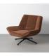 SILLÓN GIRATORIO MARRÓN OSCURO 89 X 86 X 77 CM