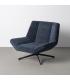 SILLÓN GIRATORIO AZUL TEJIDO-METAL 89 X 86 X 77 CM