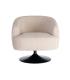 SILLÓN GIRATORIO CREMA TEJIDO-METAL 73 X 80 X 73 CM