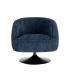 SILLÓN GIRATORIO AZUL TEJIDO-METAL 73 X 80 X 73 CM