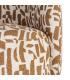 SILLÓN ESTAMPADO CREMA-OCRE TEJIDO-METAL 73 X 82 X 70 CM