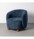SILLÓN AZUL TEJIDO-METAL 73 X 82 X 70 CM