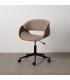 SILLA RUEDAS BEIGE-MARRÓN TEJIDO-MADERA 59 X 64 X 88 CM
