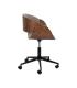 SILLA RUEDAS BEIGE-MARRÓN TEJIDO-MADERA 59 X 64 X 88 CM