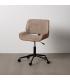 SILLA RUEDAS BEIGE-MARRÓN TEJIDO-MADERA 54 X 61 X 88 CM