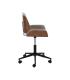 SILLA RUEDAS BEIGE-MARRÓN TEJIDO-MADERA 54 X 61 X 88 CM