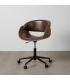 SILLA RUEDAS MARRÓN MADERA / SIMIL PIEL 59 X 64 X 88 CM