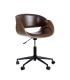 SILLA RUEDAS MARRÓN MADERA / SIMIL PIEL 59 X 64 X 88 CM