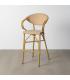 TABURETE BEIGE ALUMINIO-TEXTILENO 57 X 62 X 111 CM