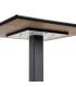 MESA ALTA NATURAL METAL-MADERA CONTRACT 68 X 68 X 100 CM
