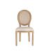 SILLA NATURAL-BLANCO MADERA-RATÁN SALÓN 44 X 46 X 95 CM