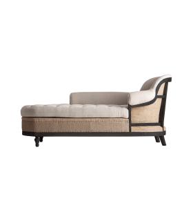 Chaise longue Grone de madera mindi negro 94 cm