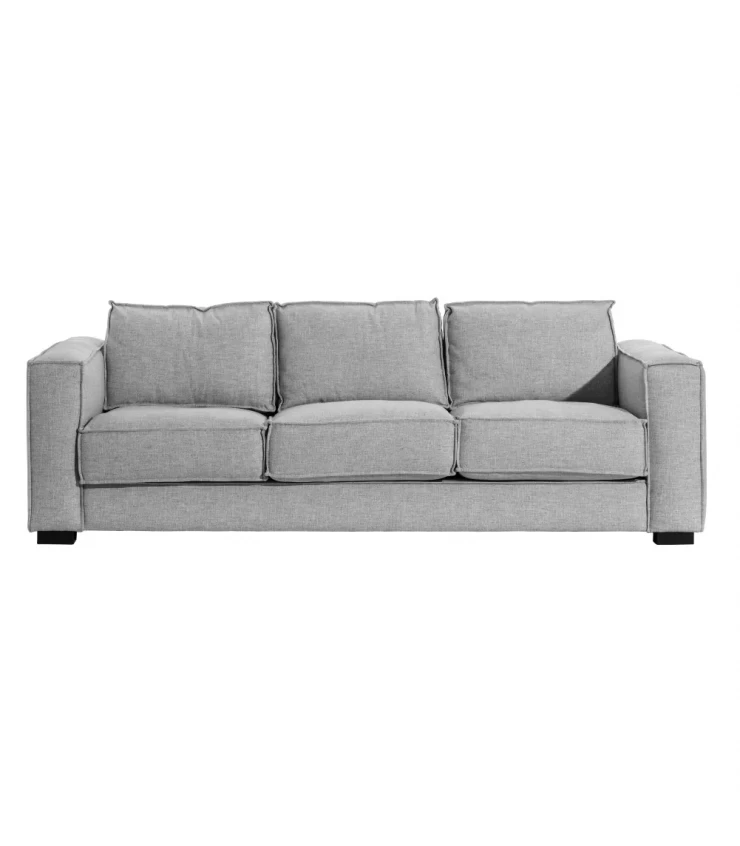 Sofa 3 Squares Gray 260 x 105 x 84 cm