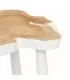A mesa lateral orgânica - branco natural