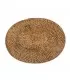 O placemat oval colonial - castanho natural