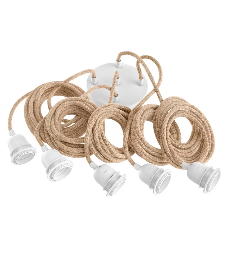 Lámparas de ajuste techo - Blanco natural - 5 accesorios