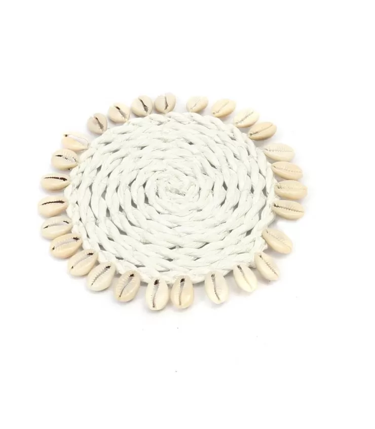 The Seagrass Shell Coaster - White