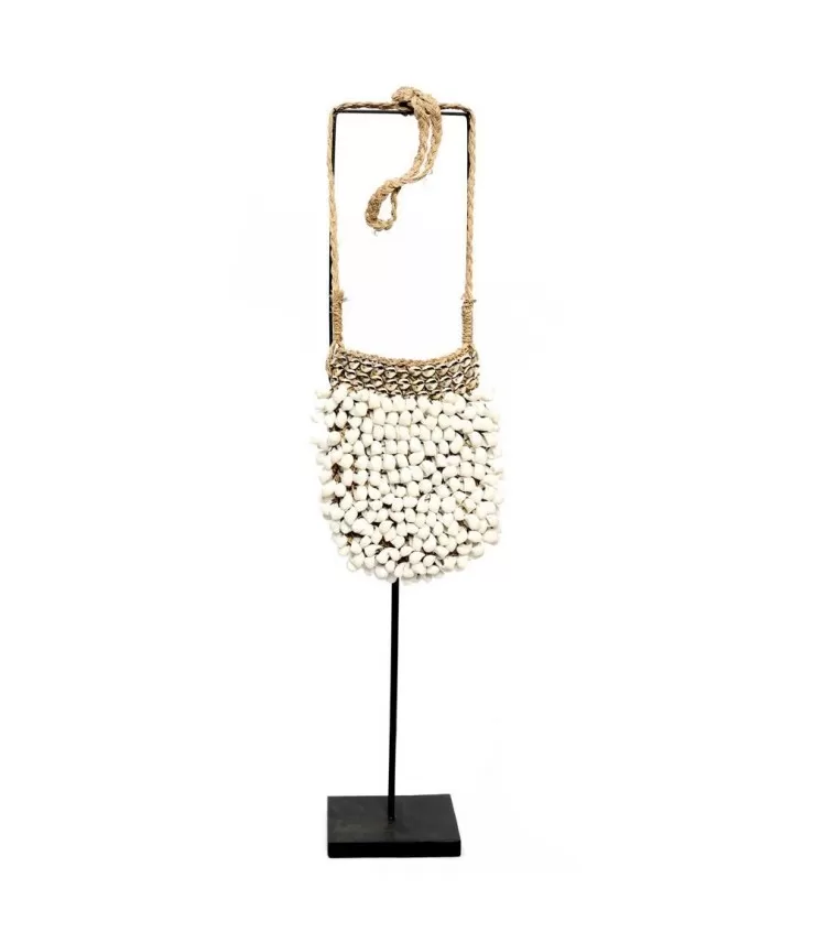 The Shell Purse on Stand - White