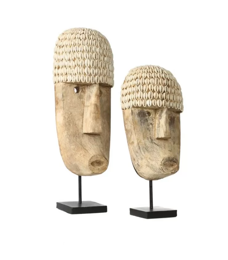 The Cowrie Mask on Stand - Large