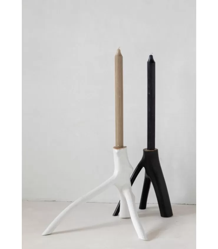 The Triple Twig Candle Holder - White
