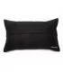 The Six Leather Panel Cushion Cover - Black - 30x50