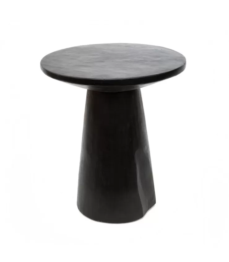 The Timber Conic Side Table - Black - 50